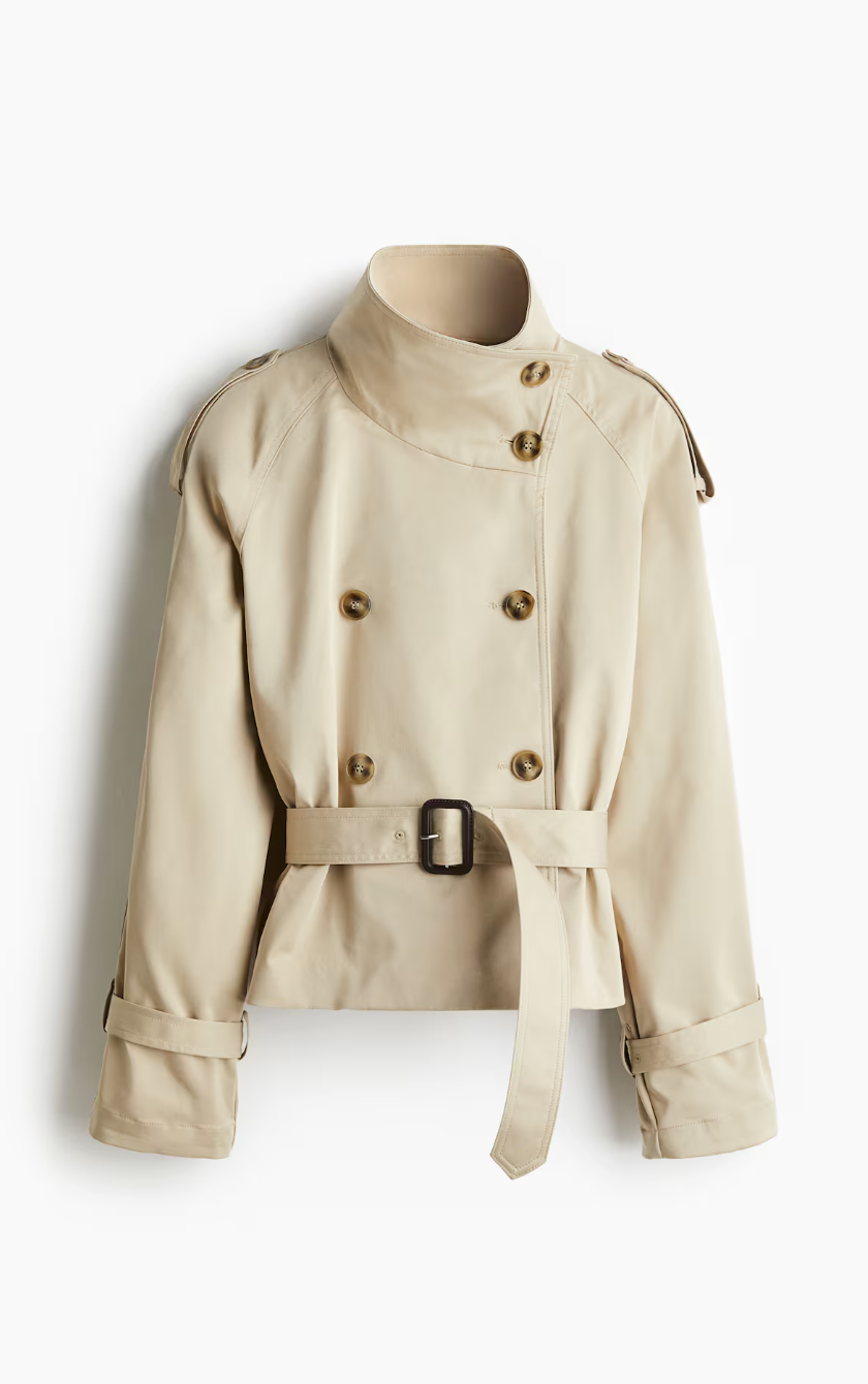 Veronica Cropped Trench Jacket