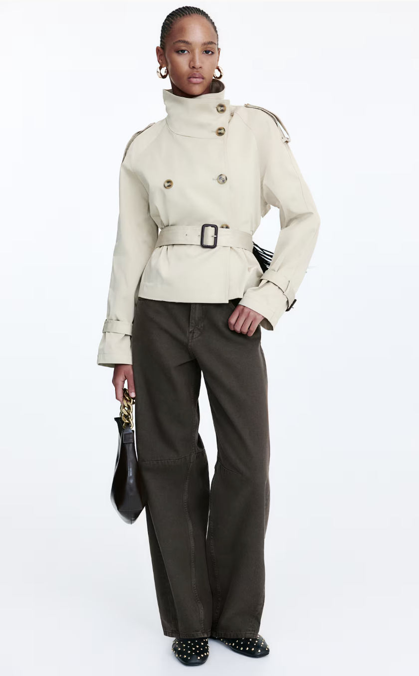 Veronica Cropped Trench Jacket