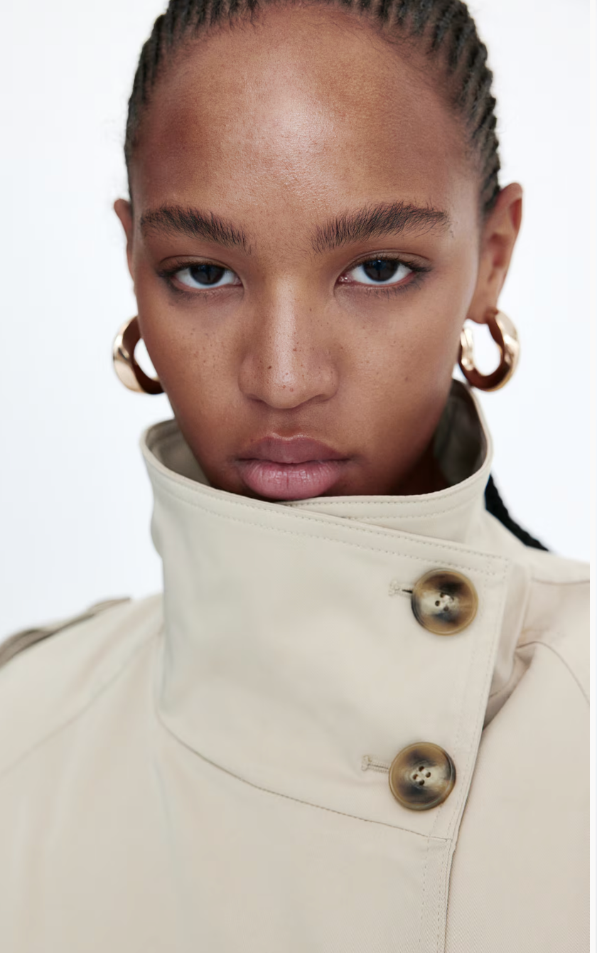 Veronica Cropped Trench Jacket